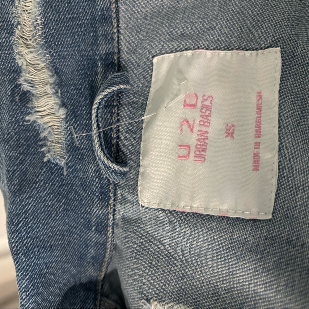 Blue Distressed Jean Jacket - Picture 6 of 6